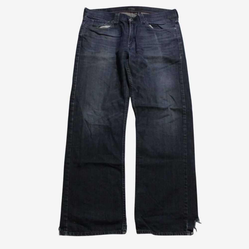 Mens Y2K Dark Wash Guess Desmond Baggy Bootcut Punk Skater Grunge Jeans